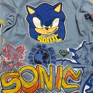 Sonic the Hedgehog Blue Pajama Top for Kids Size 6